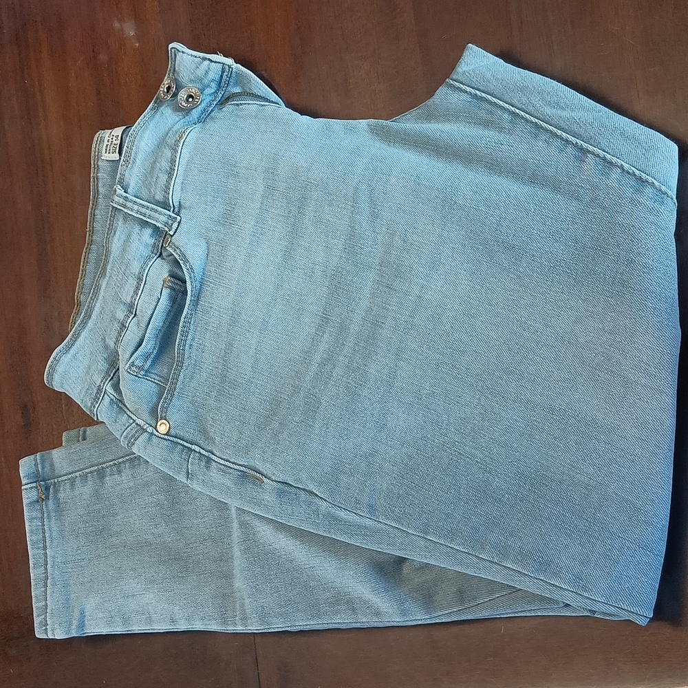 Sand Piper Distressed Denim Light Wash Jean. Women's Size 14